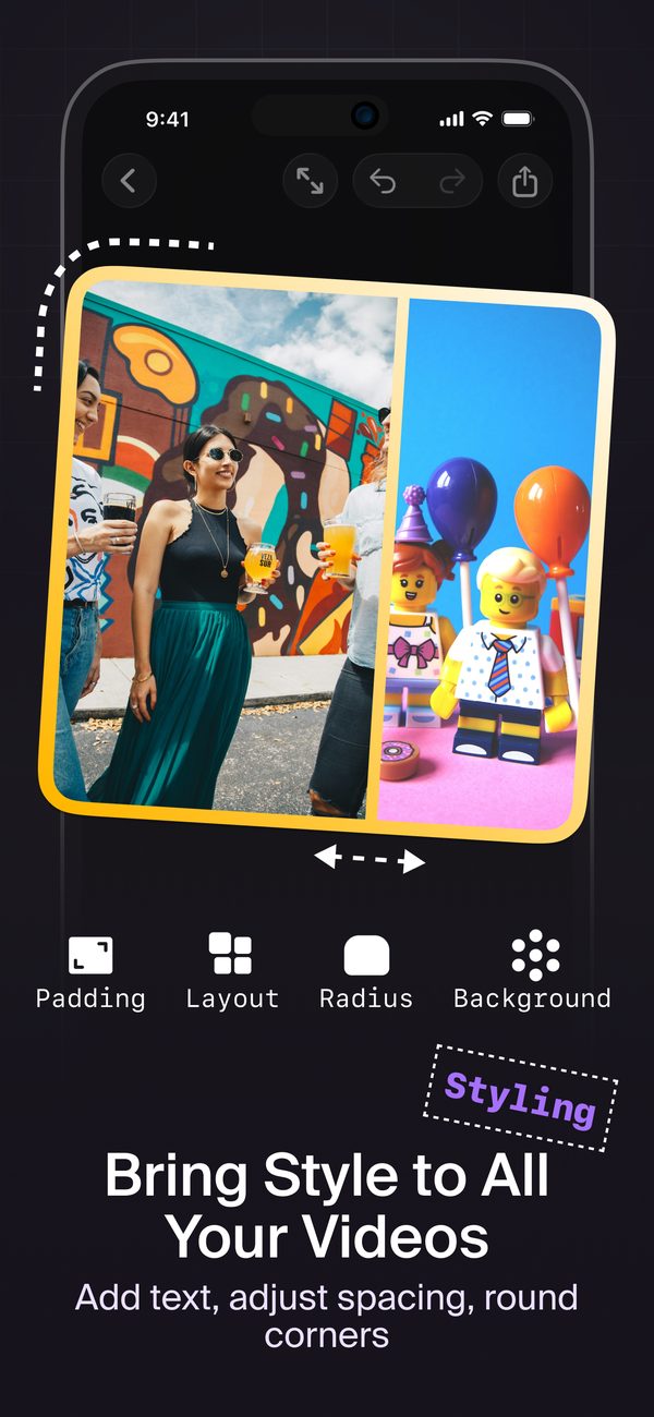 Оформлення відео — відступи, радіус заокруглення та колір фону